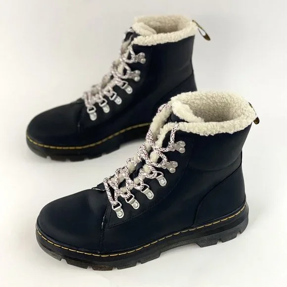 Martens Shoes Dr Martens Combs Black Wyoming Womens Boots